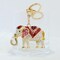 Wrapables Crystal Bling Keychain, Keyring Purse Handbag Pendant Charm, Red Opulent Elephant